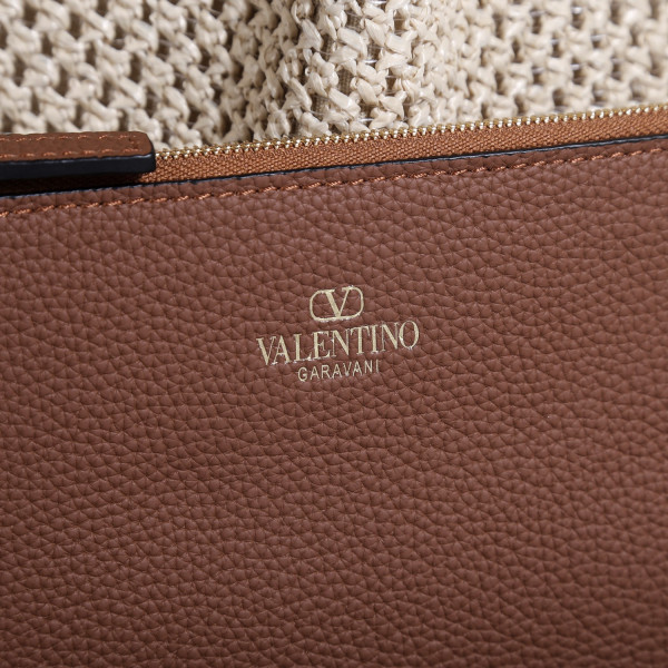 Va1e*ntin0 medium straw summer tote